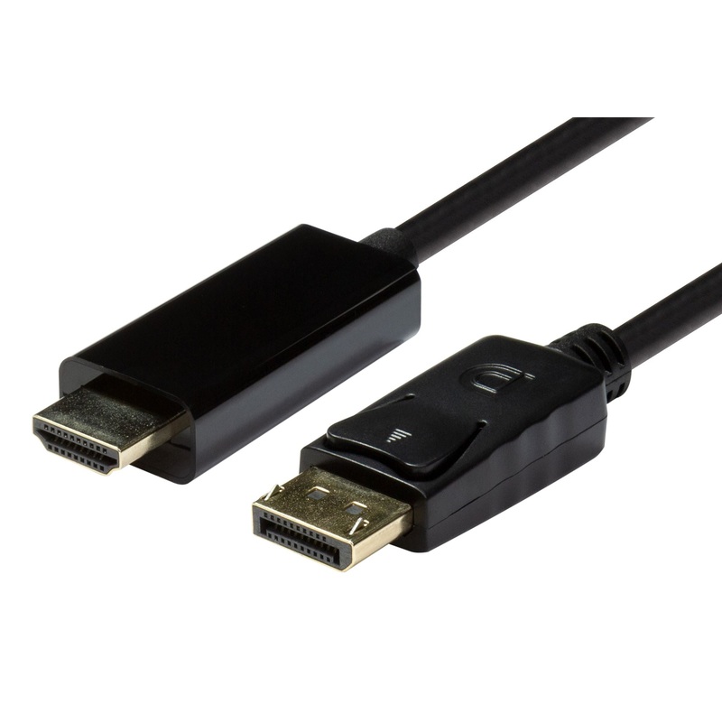 DYNAMIX 2m DisplayPort 1.2 to HDMI 1.4 Monitor cable. Max Max Res: 4K@30Hz (3840×2160)