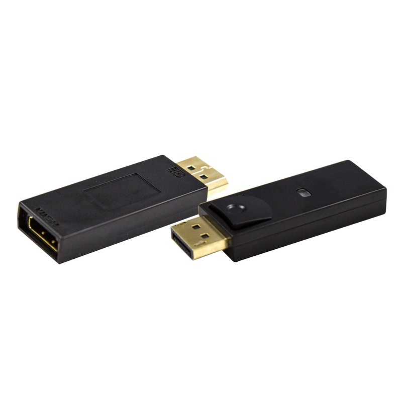 DYNAMIX DisplayPort Male Source to HDMI Display Female Adapter. Passive Converter. Max Res: 1920×1080.