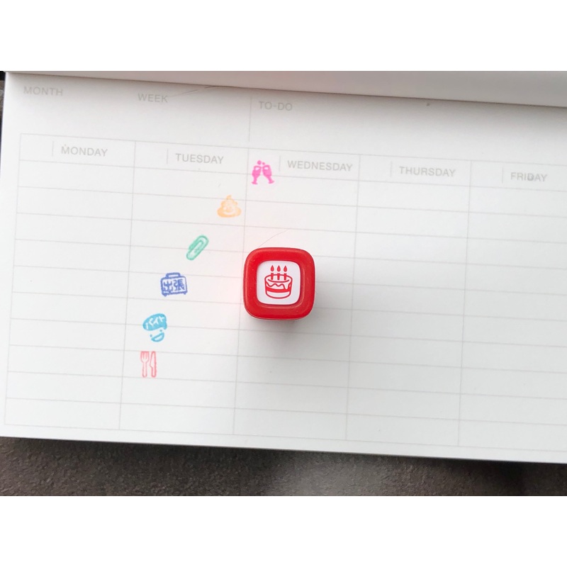 FriXion Erasable Stamp – Red – Birthday