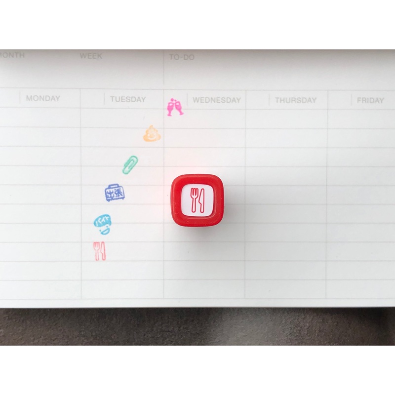 FriXion Erasable Stamp – Red – Restaurant Date