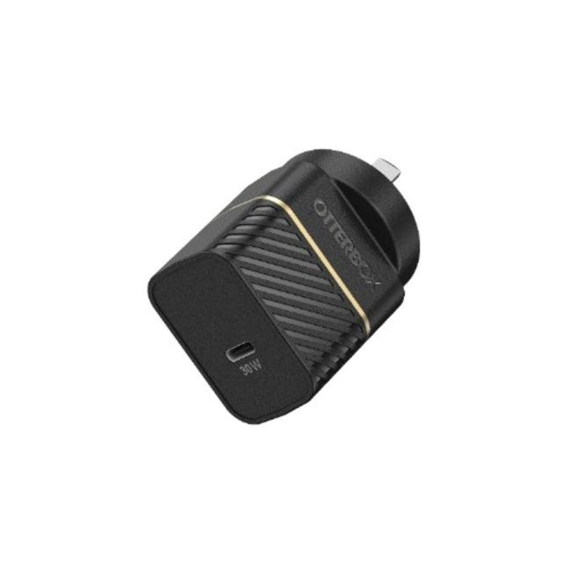 OTTERBOX 1PRT WALL CHGR TYP I 30W USB-C PD GAN BLACK SHIMMER