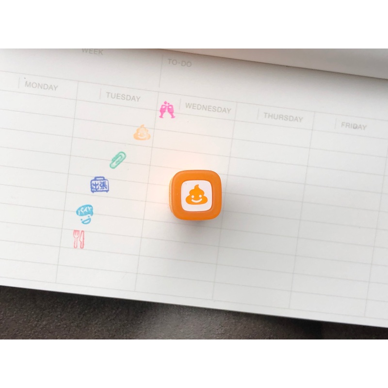 FriXion Erasable Stamp – Orange – Poop