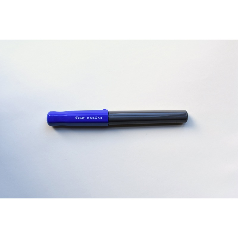 Pilot Kakuno Fountain Pen – Gray Barrel/Blue Cap – Medium Nib