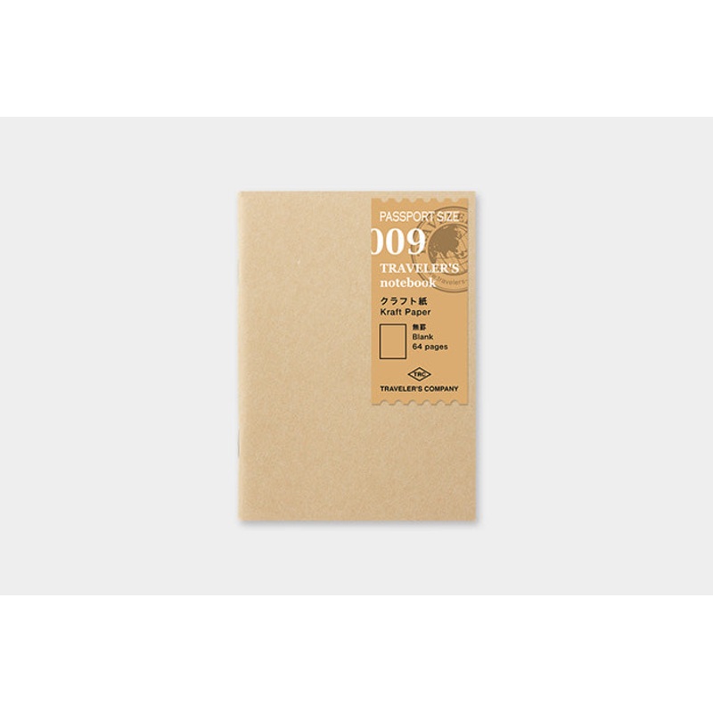 TRAVELER’s Passport Size Refill – Kraft Paper – 009