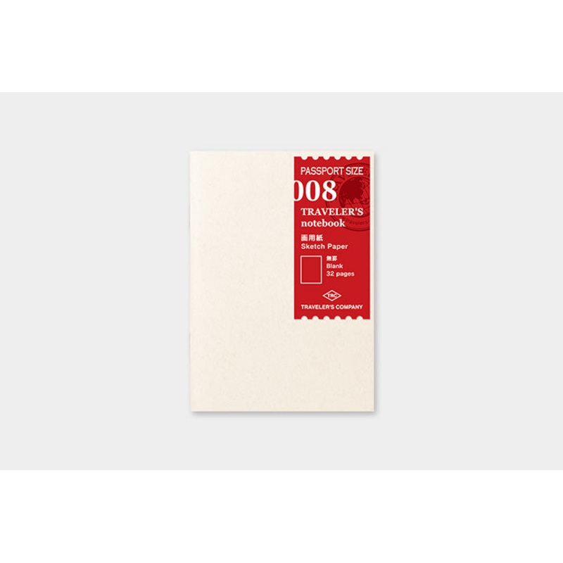 TRAVELER’s Passport Size Refill – Sketch Paper – 008