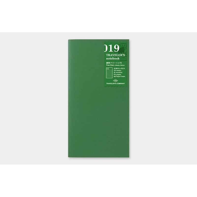 TRAVELER’s Regular Size Refill – Free Diary Weekly/Memo – 019