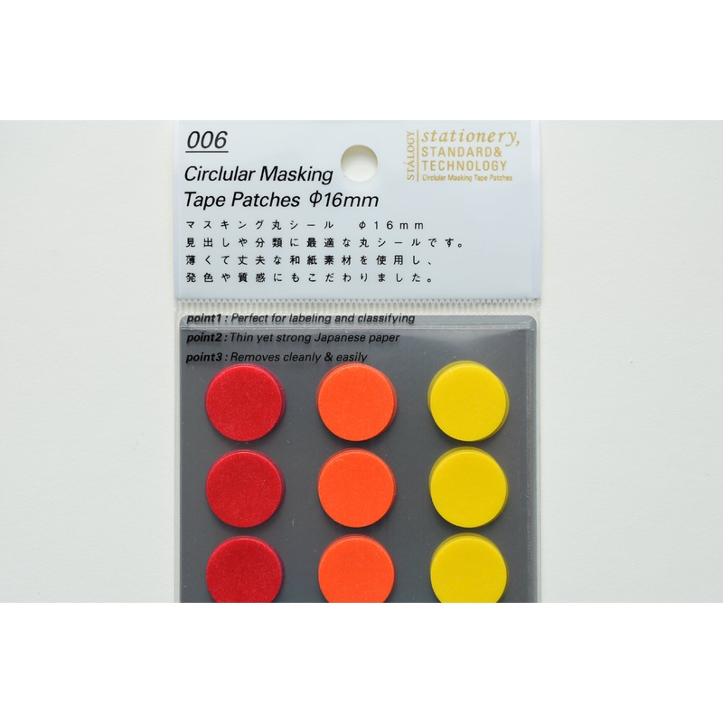 Stalogy Circular Masking Tape Patches 16mm – Shuffle Fine