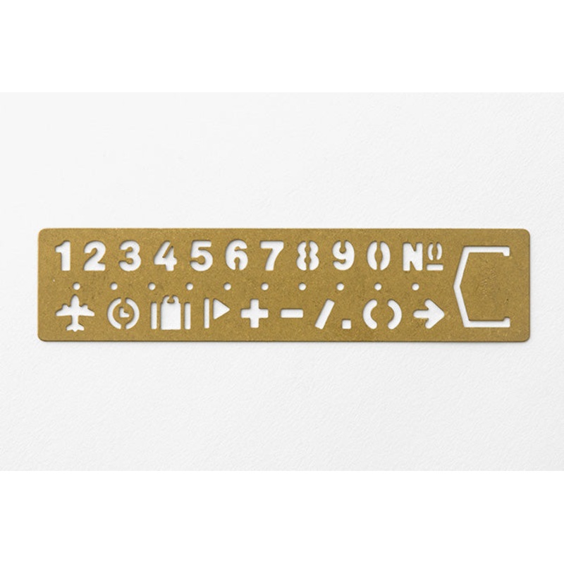 TRAVELER’s Brass Template Bookmark – Number