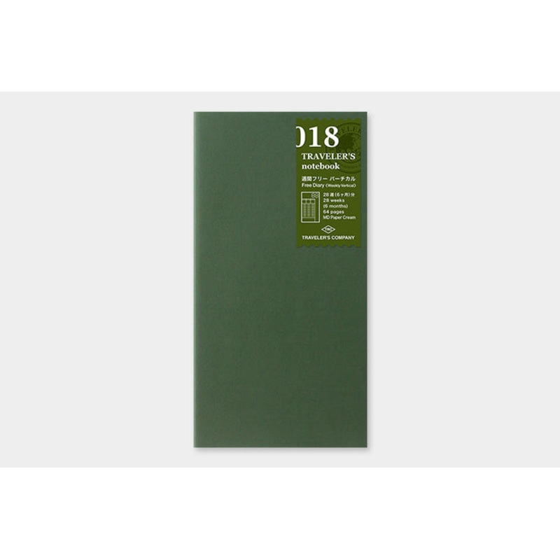 TRAVELER’s Regular Size Refill – Free Diary Weekly Vertical – 018