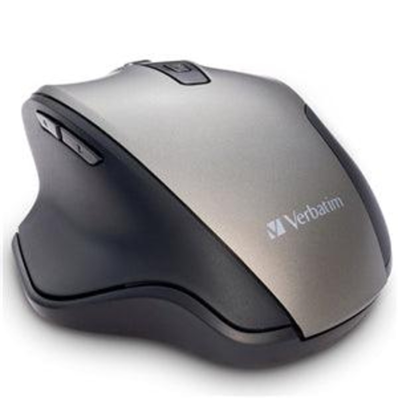 Verbatim Silent Ergonomic Wireless Blue LED Mouse – Graphite