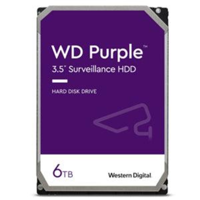 WD Purple 6TB SATA 3.5″ Intellipower 128MB Surveillance HDD 3Yr Wty.