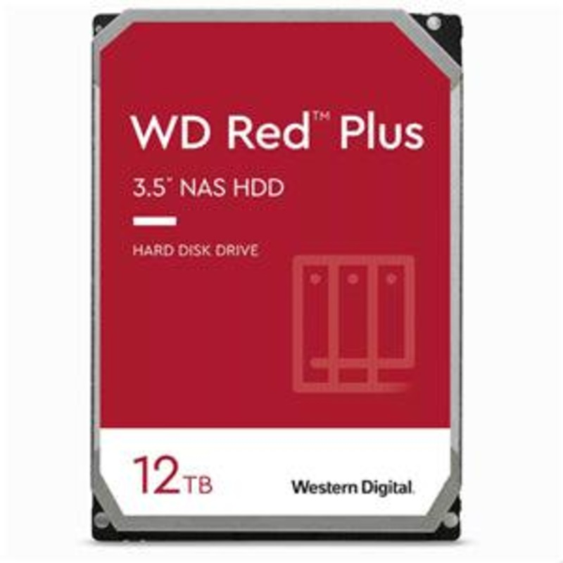 WD Red Plus 12TB SATA 3.5″ Intellipower 256MB NAS HDD 3Yr Wty.