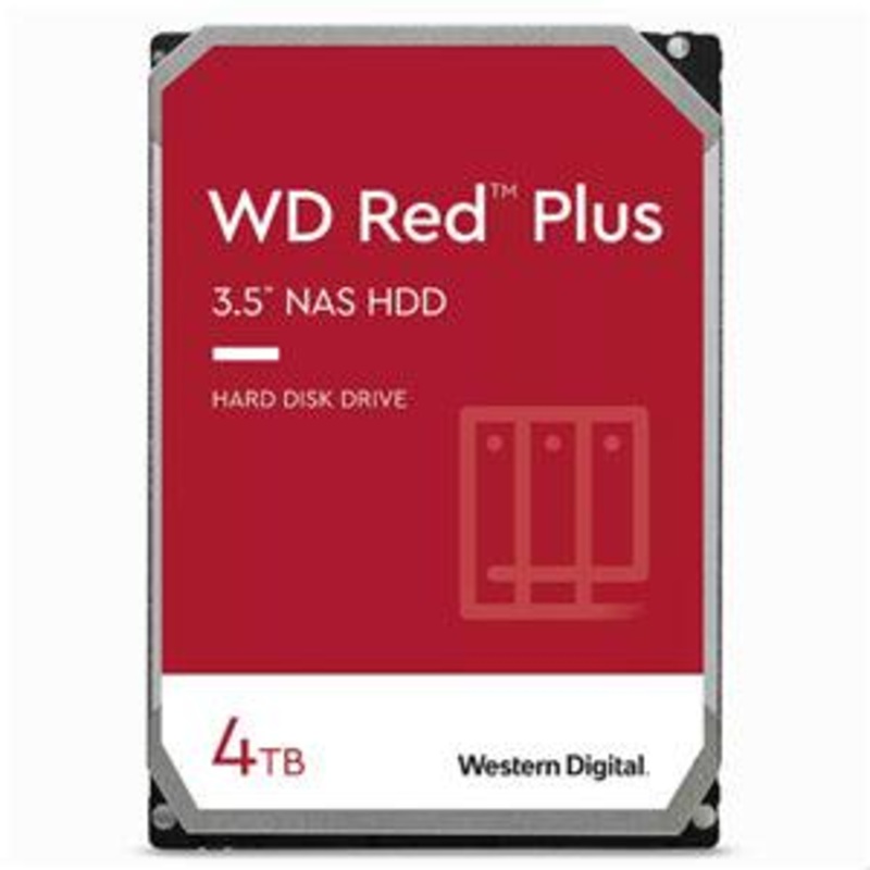 WD Red Plus 4TB SATA 3.5″ Intellipower 128MB NAS HDD 3Yr Wty