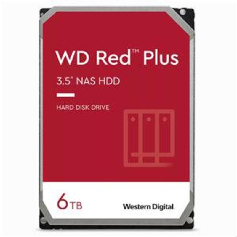 WD Red Plus 6TB SATA 3.5″ Intellipower 128MB NAS HDD 3Yr Wty