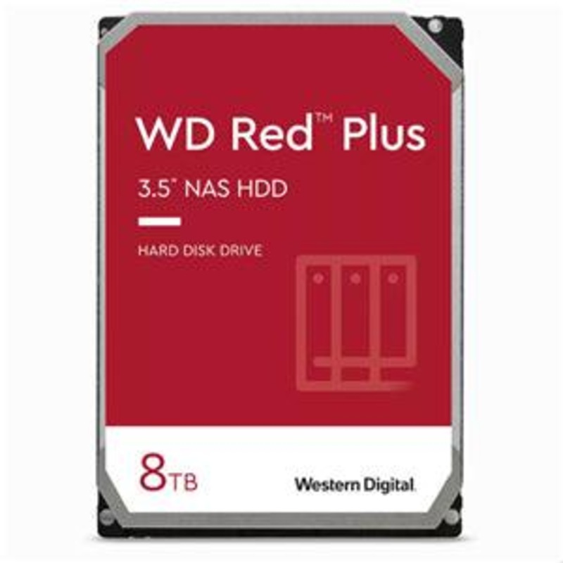 WD Red Plus 8TB SATA 3.5″ Intellipower 256MB 7200RPM NAS HDD 3Yr Wty