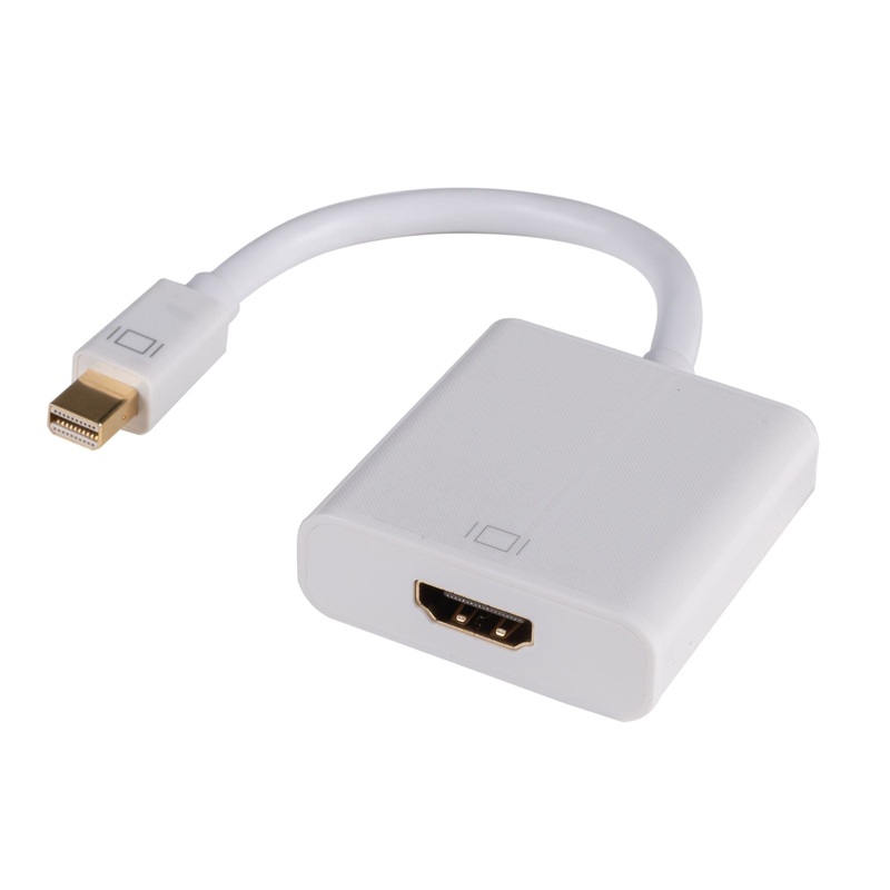 DYNAMIX 0.2m Mini DisplayPort to HDMI Passive Cable Convertor. Max Res: 1080p@60Hz (1920×1080)