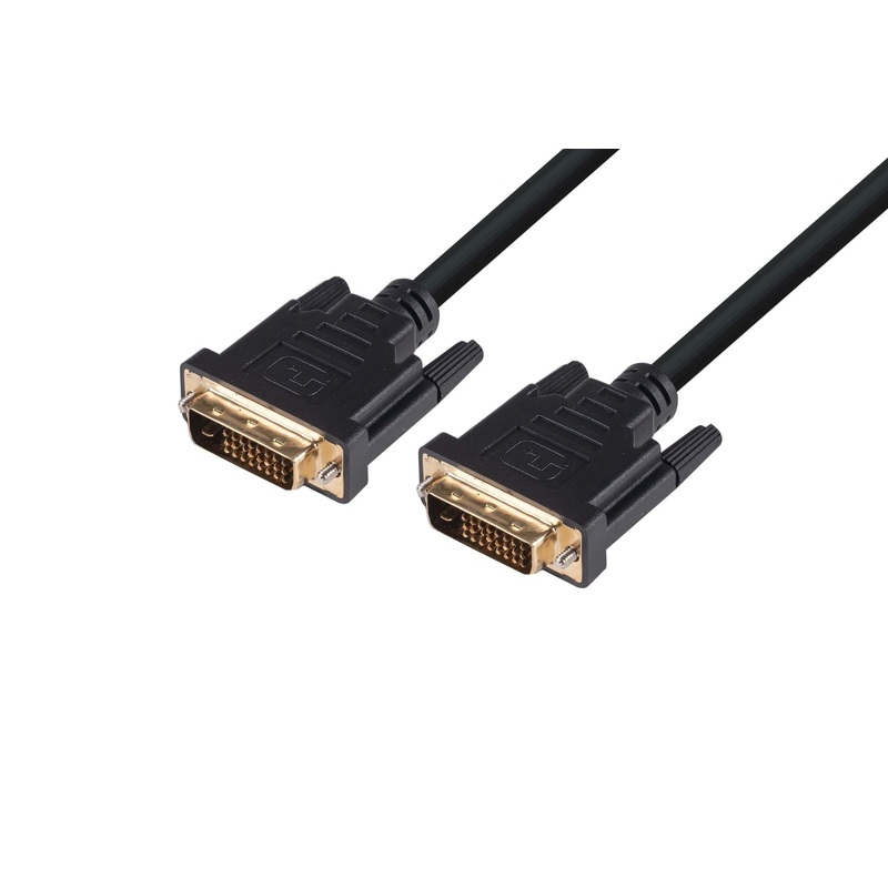 DYNAMIX 0.3m DVI-D Male to DVI-D Male Digital Dual Link (24+1) Cable. Supports DVI Digital Signals