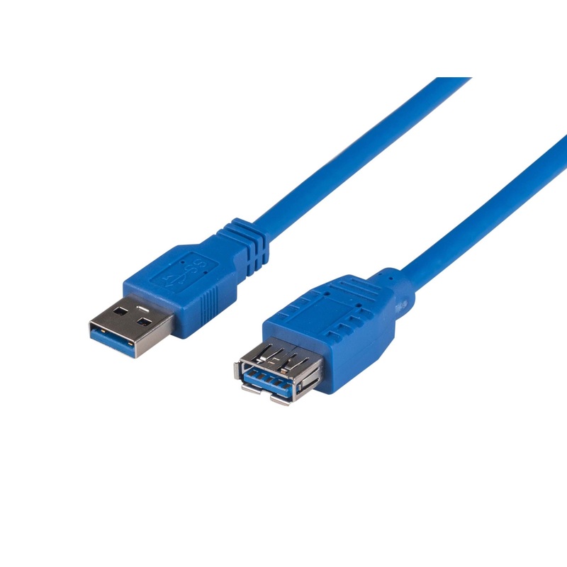 DYNAMIX 1m USB 3.0 USB-A Male to Female Extension Cable. Colour Blue