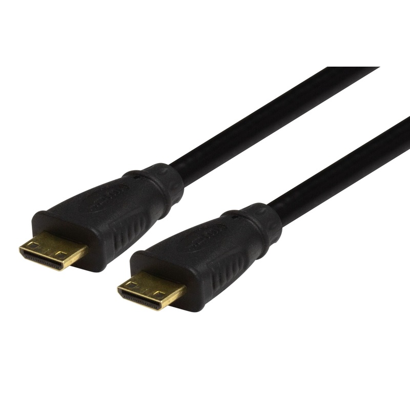DYNAMIX 3m v1.4 HDMI Mini to HDMI Mini Cable. Max Res: 4K@60Hz. Colour Black.
