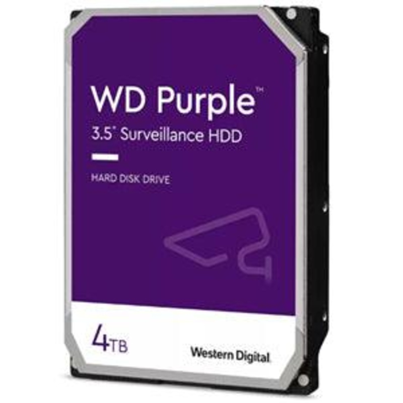 WD Purple 4TB SATA 3.5″ Intellipower 64MB Surveillance HDD 3Yr Wty.