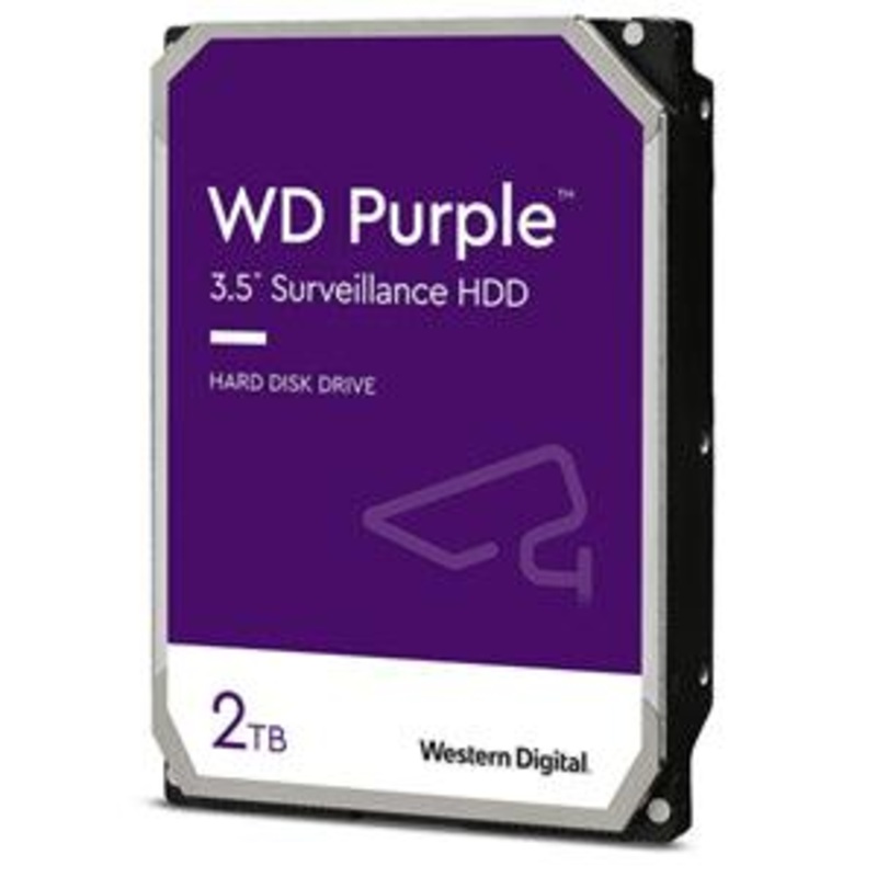WD Purple SATA 3.5″ 5400rpm 256MB 2TB Surveillance HDD 3Yr Wty