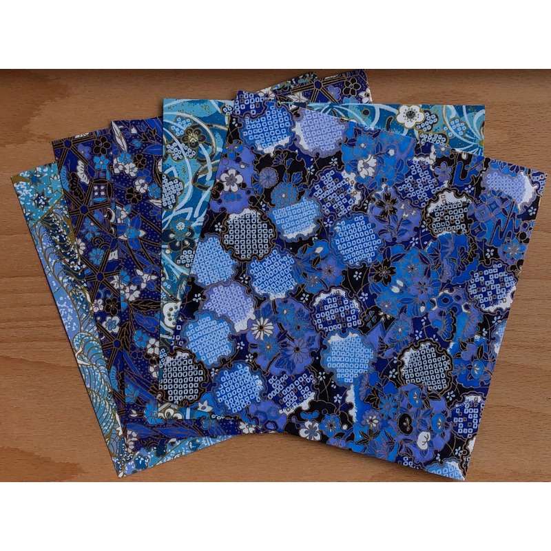 Yuzen Washi – Blue