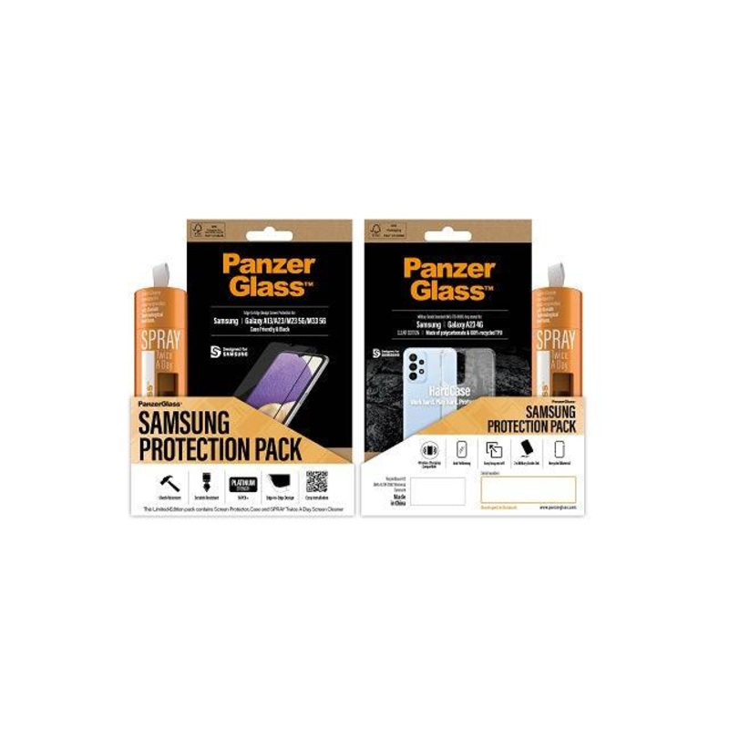 PanzerGlass Case Friendly AB – Samsung Pack A23 -Black