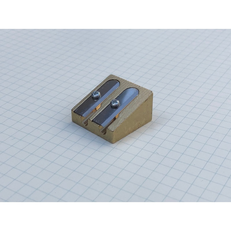 Dux Brass Pencil Sharpener – Wedge Double