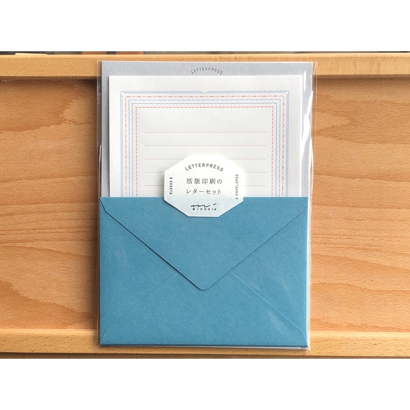 Letterpress Letter Set – Blue Frame