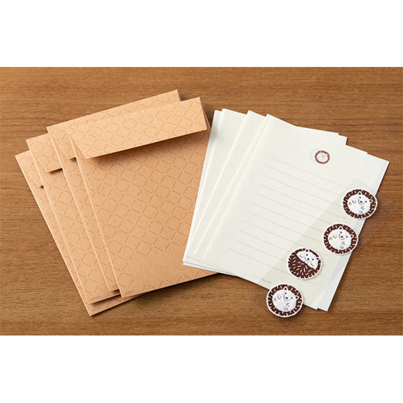 Mini Letter Set with Hedgehog Stickers