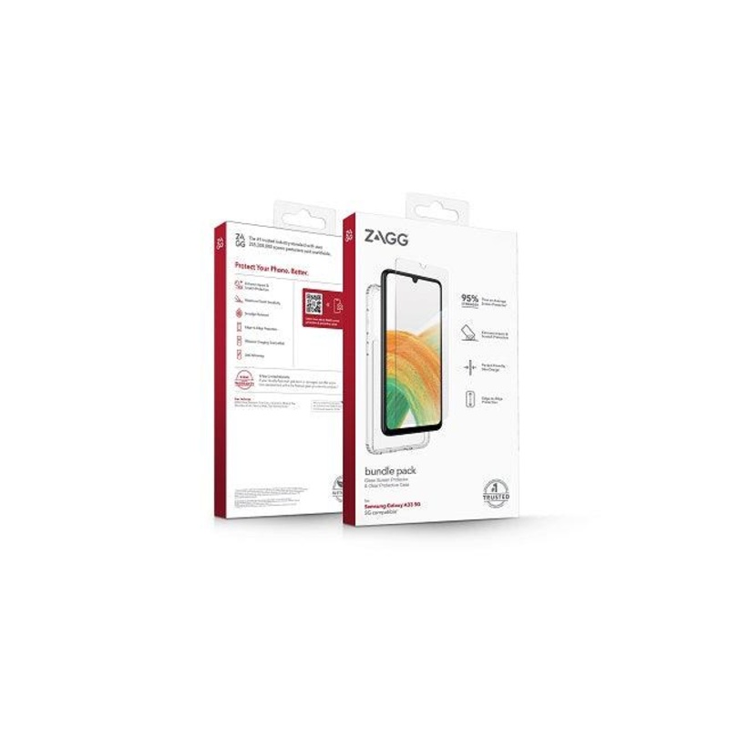 ZAGG Glass+Case bundle pack – Samsung A33 5G – clear