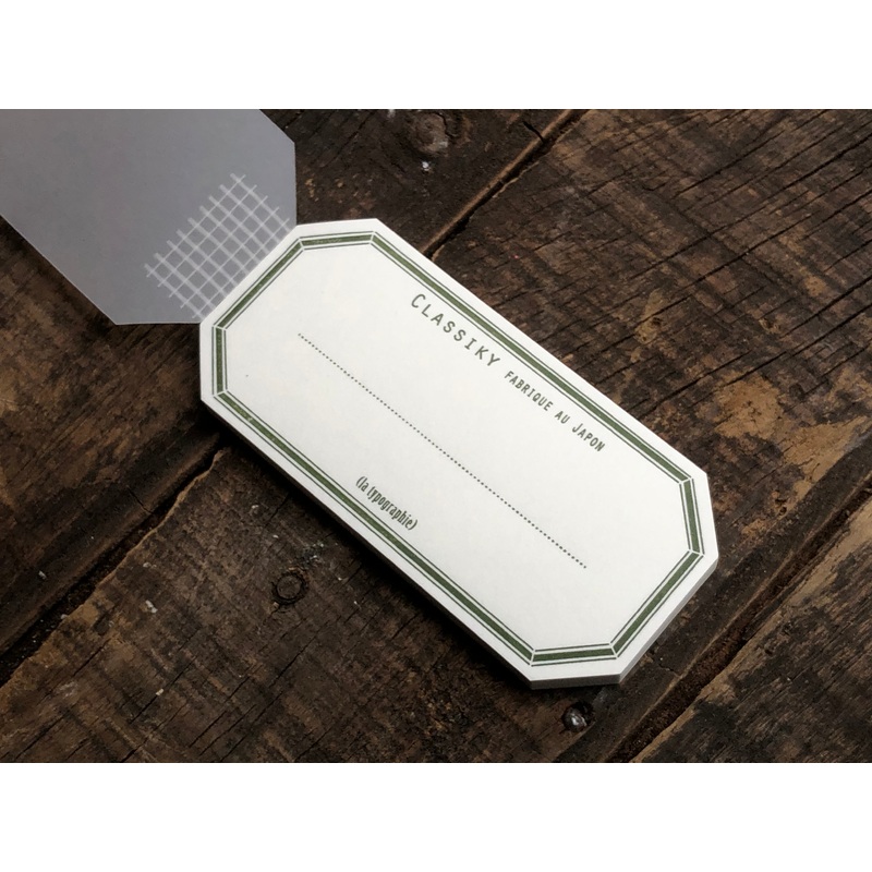 Classiky – Letterpress Water Adhesive Label Book – Green