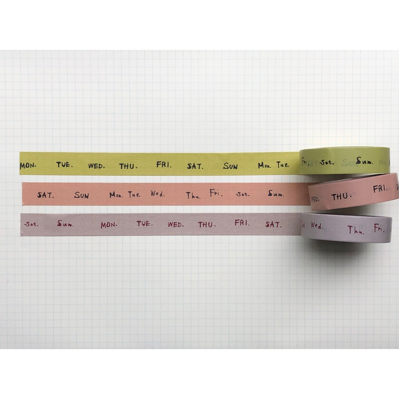 Classiky – Yoko Inoue Weekly Masking Tape – Set of 3