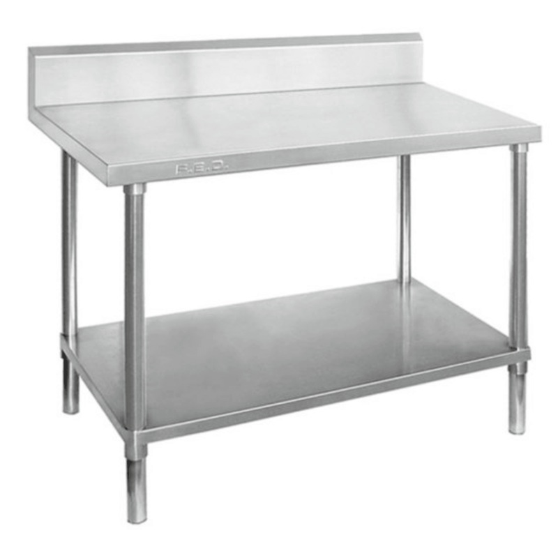Premium 304 Grade Stainless Steel work bench with splashback 600 Deep