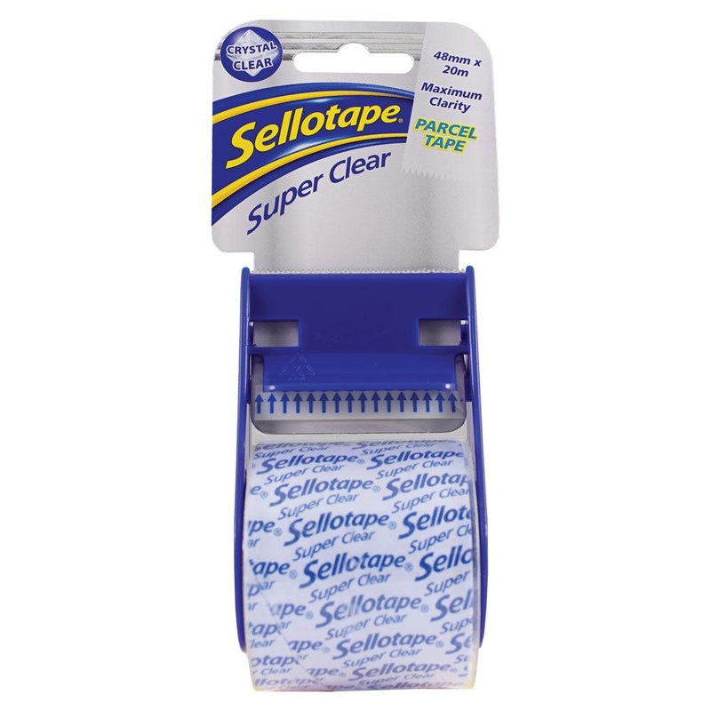 Sellotape Super Clear 48mmx20m On Dispenser
