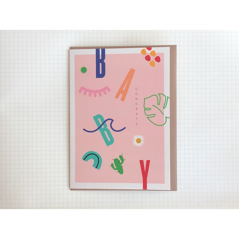 Baby Tropical Design Card