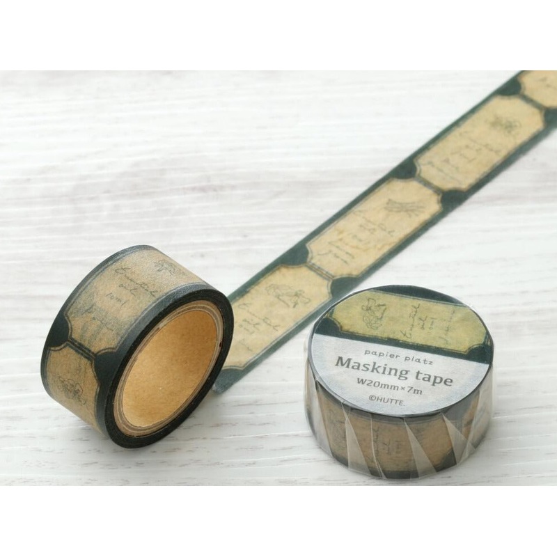 Papier Platz x HUTTE – Oil Label Black Masking Tape
