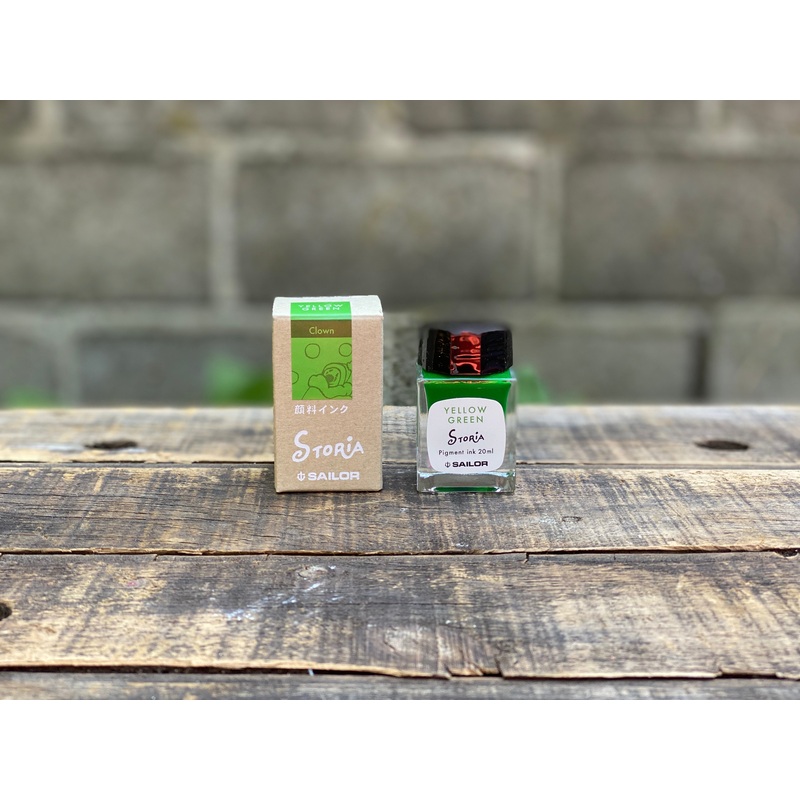 Sailor Storia Pigment Ink – 20mL – Clown Yellow Green