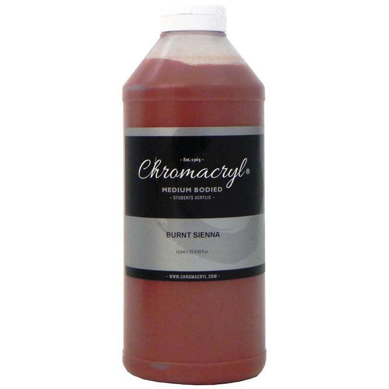 Chromacryl Acrylic Paint Student 1 Litre Burnt Sienna