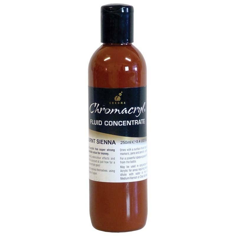 Chromacryl Fluid Concentrate Burnt Sienna 250ml