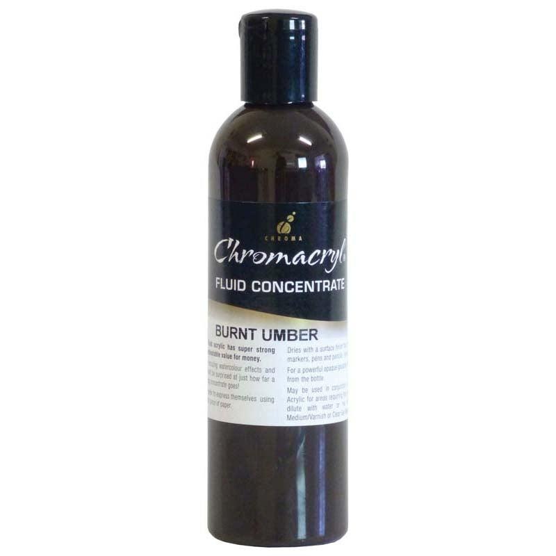 Chromacryl Fluid Concentrate Burnt Umber 250ml