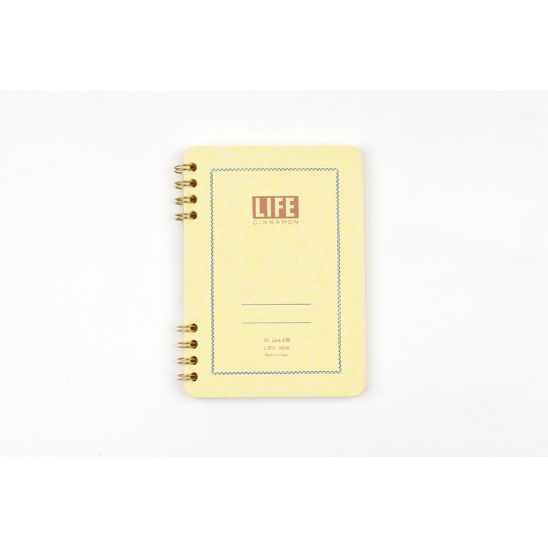Life Cinnamon Ring-Bound Notebook – A6 – Grid