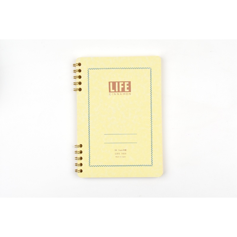 Life Cinnamon Ring-Bound Notebook – B6 – Grid