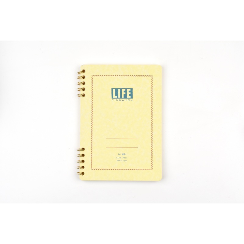 Life Cinnamon Ring-Bound Notebook – B6 – Ruled