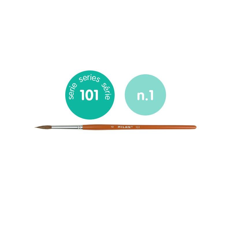 Milan School Brush 101 Series Round Size 1