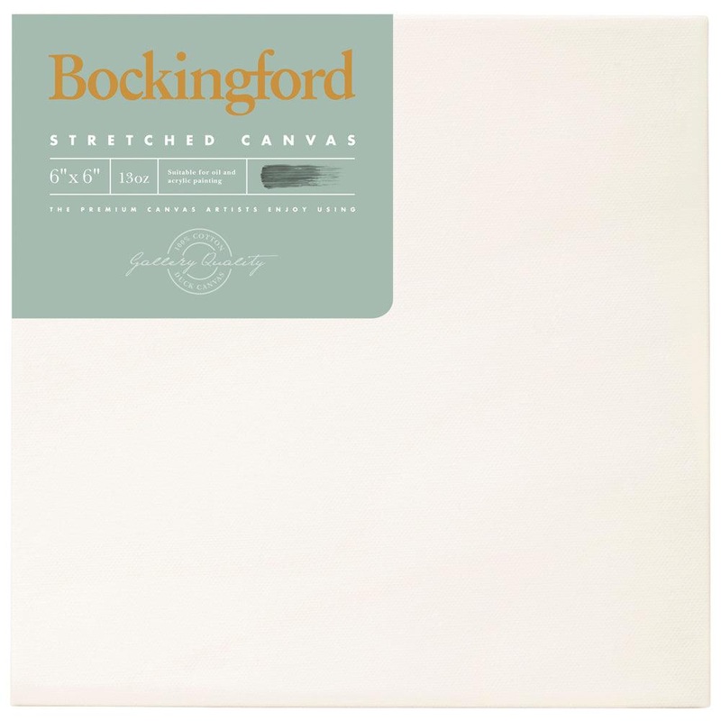 Bockingford Canvas 1.5 Inch ‘6×6” 13 Ounce Triple Gesso’ Primed
