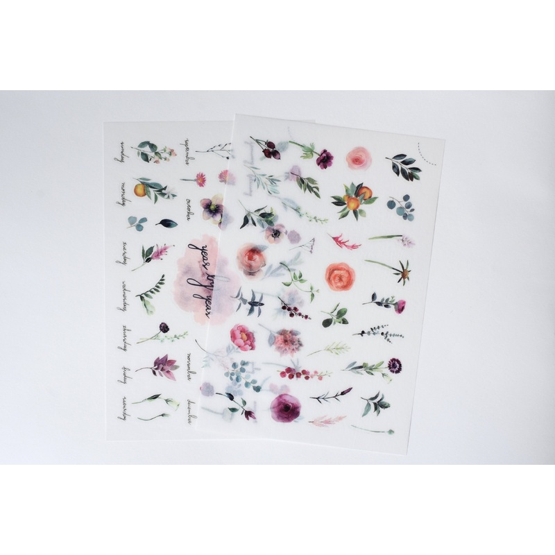 MU Print-On Stickers – Floral Calendar – #72
