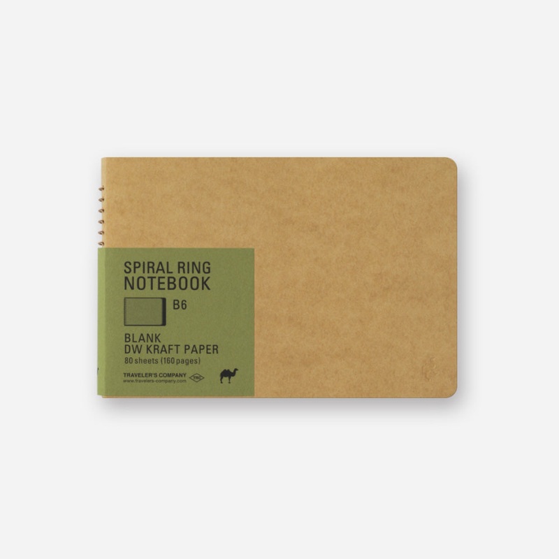 TRAVELER’s Company – Spiral Ring Notebook – Blank DW Kraft Paper – B6