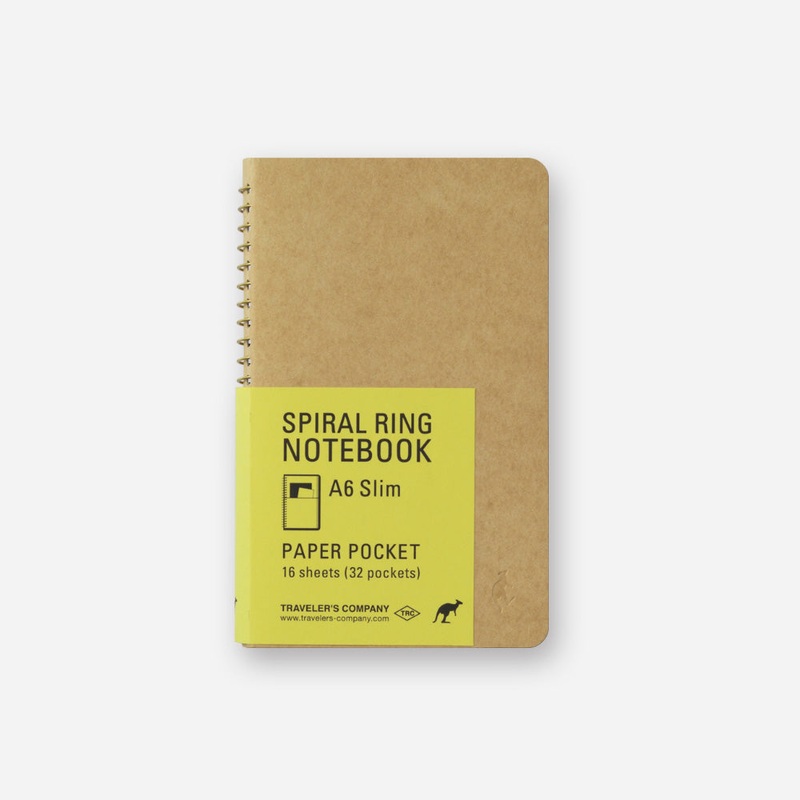 TRAVELER’s Company – Spiral Ring Notebook – Paper Pocket – A6 Slim