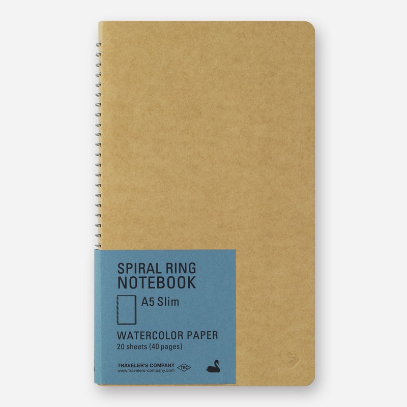 TRAVELER’s Company – Spiral Ring Notebook – Watercolor Paper – A5 Slim